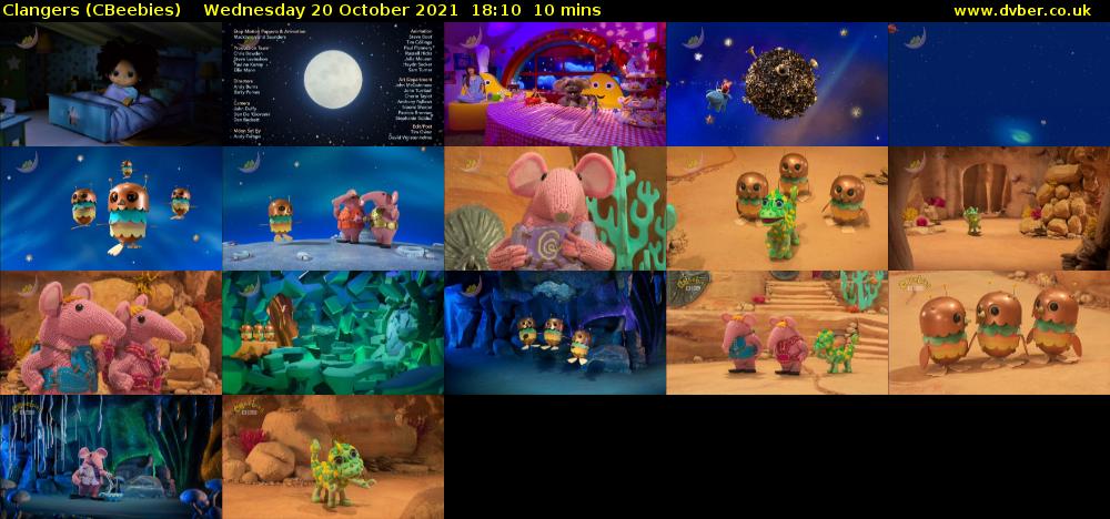Clangers (CBeebies) Wednesday 20 October 2021 18:10 - 18:20