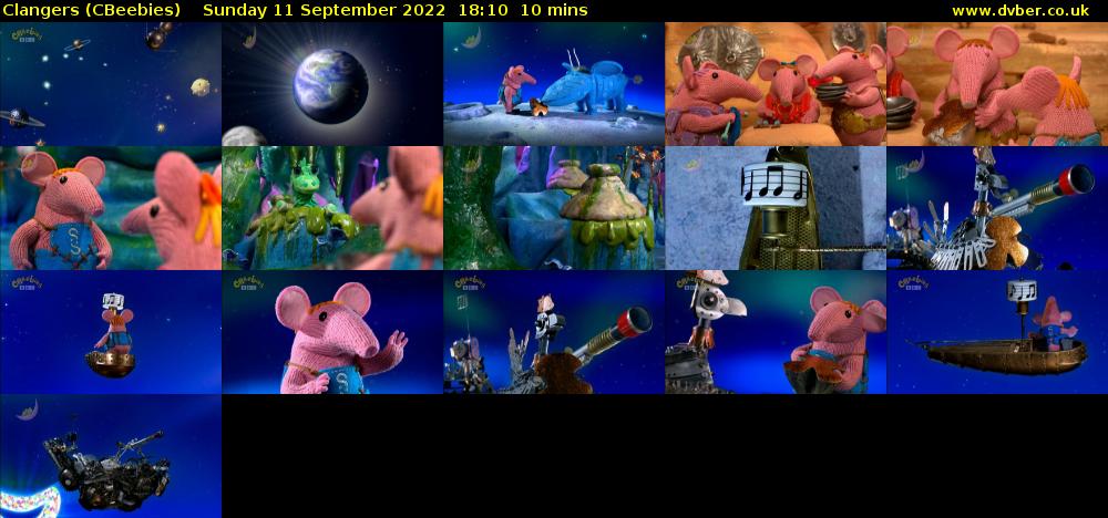 Clangers (CBeebies) Sunday 11 September 2022 18:10 - 18:20