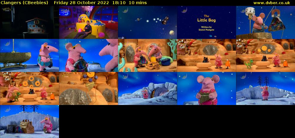 Clangers (CBeebies) Friday 28 October 2022 18:10 - 18:20