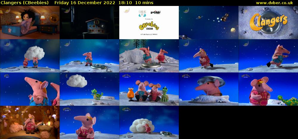 Clangers (CBeebies) Friday 16 December 2022 18:10 - 18:20