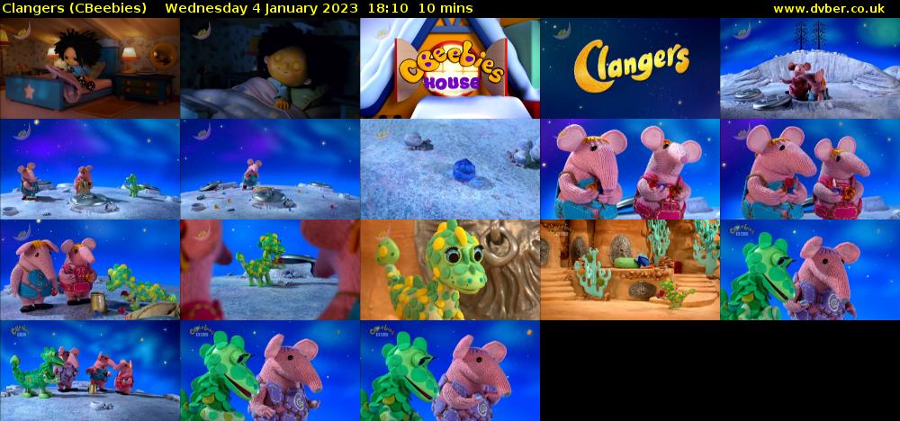 Clangers (CBeebies) Wednesday 4 January 2023 18:10 - 18:20
