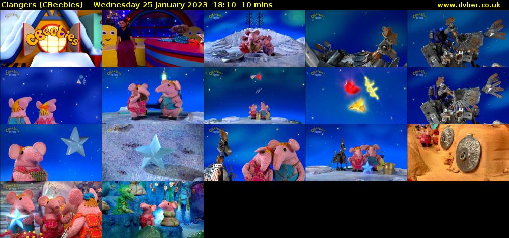Clangers (CBeebies) Wednesday 25 January 2023 18:10 - 18:20