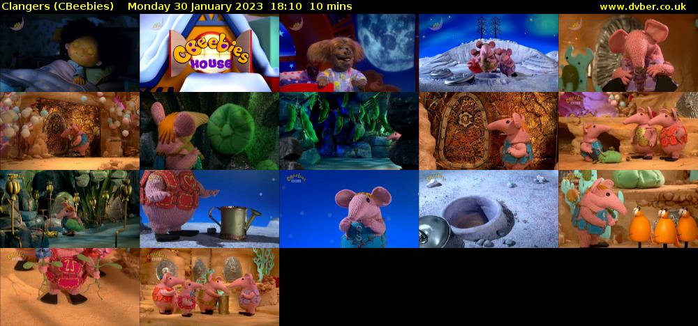 Clangers (CBeebies) Monday 30 January 2023 18:10 - 18:20