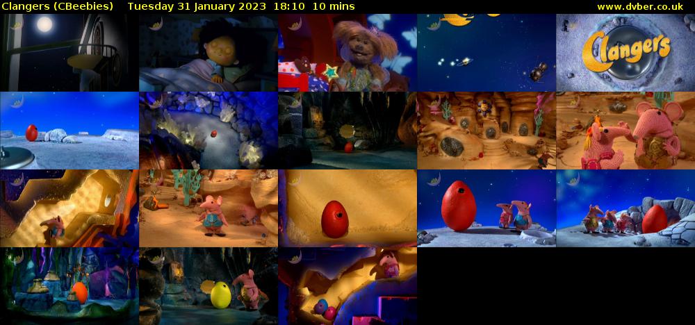 Clangers (CBeebies) Tuesday 31 January 2023 18:10 - 18:20