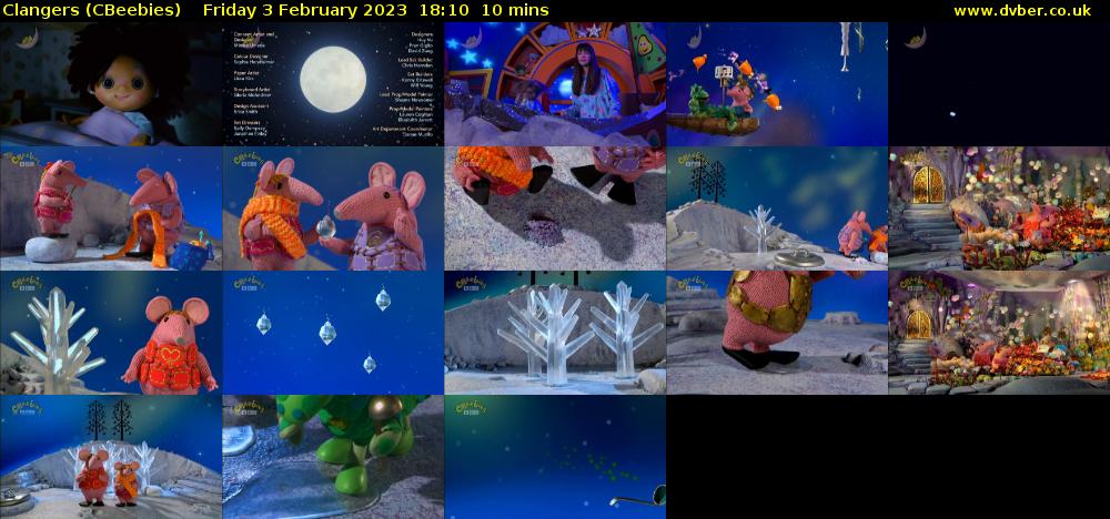 Clangers (CBeebies) Friday 3 February 2023 18:10 - 18:20