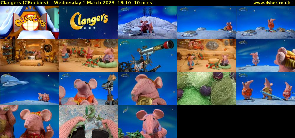 Clangers (CBeebies) Wednesday 1 March 2023 18:10 - 18:20