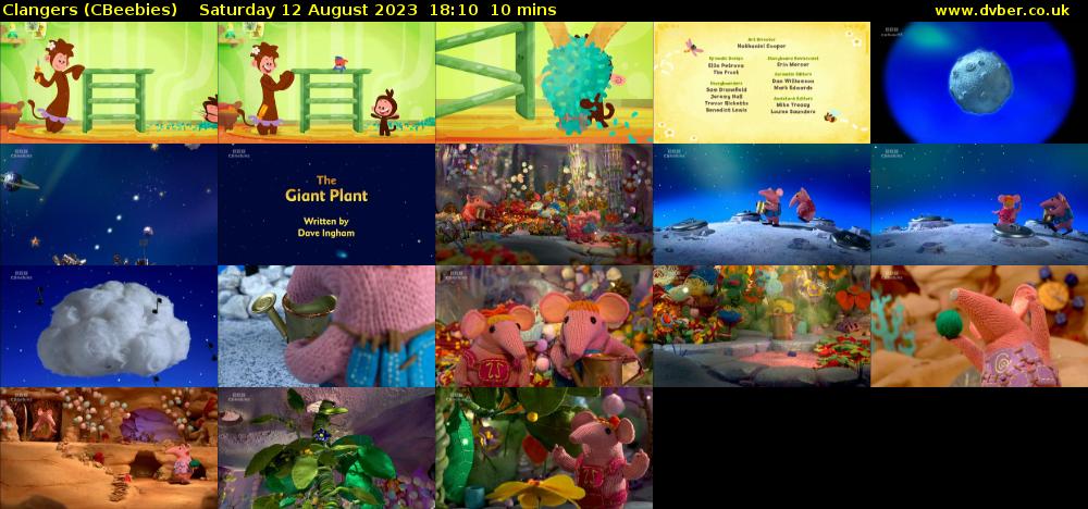 Clangers (CBeebies) Saturday 12 August 2023 18:10 - 18:20