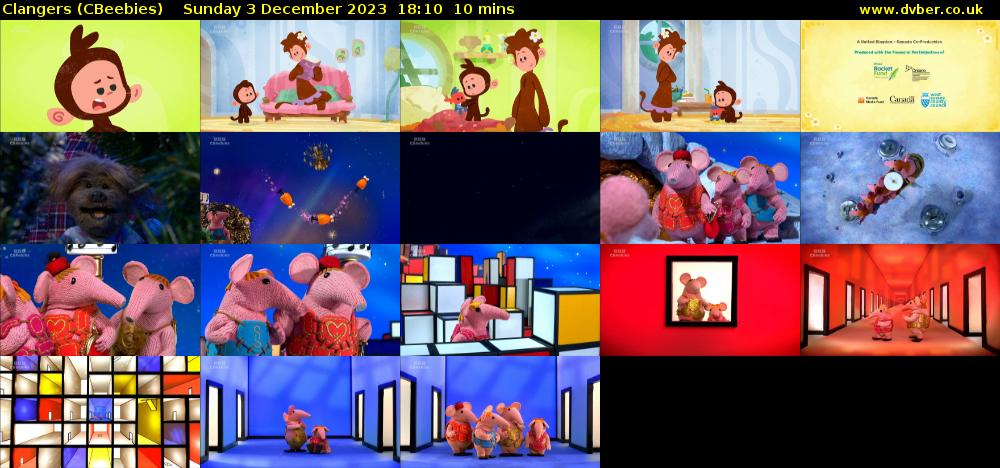 Clangers (CBeebies) Sunday 3 December 2023 18:10 - 18:20