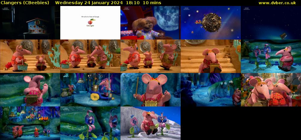 Clangers (CBeebies) Wednesday 24 January 2024 18:10 - 18:20