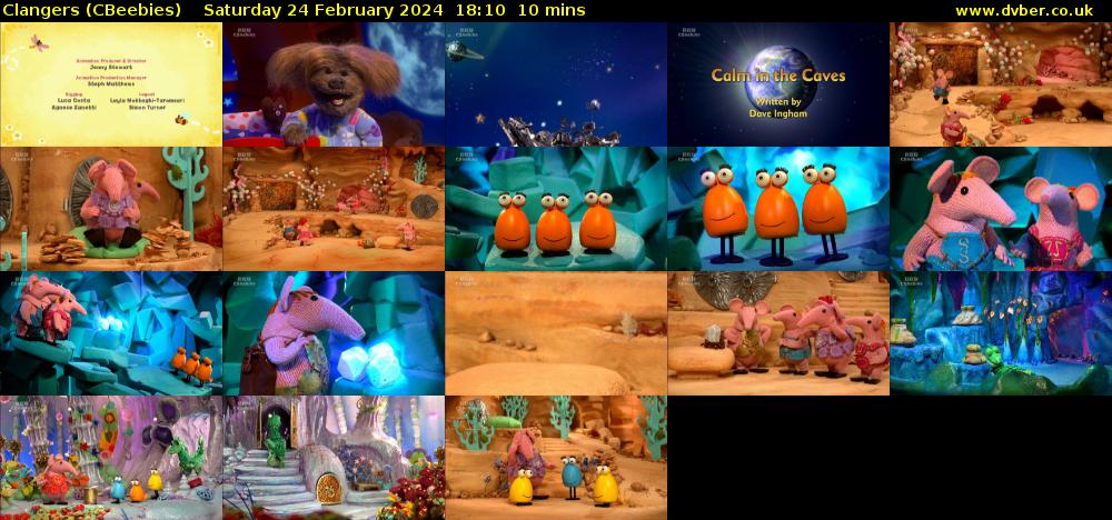 Clangers (CBeebies) Saturday 24 February 2024 18:10 - 18:20