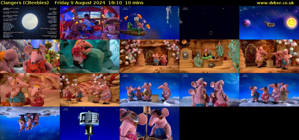 Clangers (CBeebies) Friday 9 August 2024 18:10 - 18:20