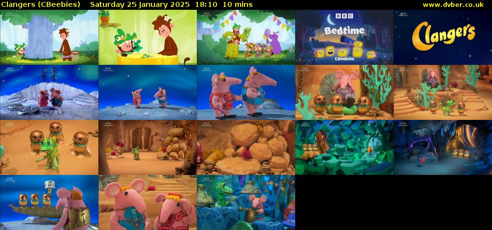 Clangers (CBeebies) Saturday 25 January 2025 18:10 - 18:20