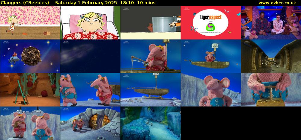 Clangers (CBeebies) Saturday 1 February 2025 18:10 - 18:20