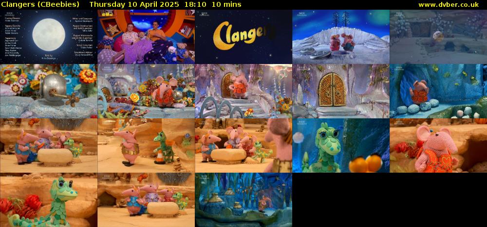 Clangers (CBeebies) Thursday 10 April 2025 18:10 - 18:20