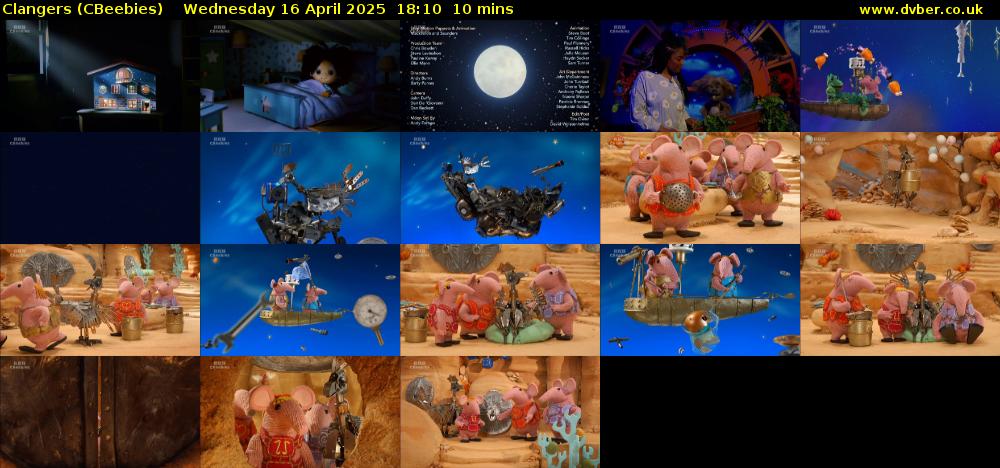 Clangers (CBeebies) Wednesday 16 April 2025 18:10 - 18:20
