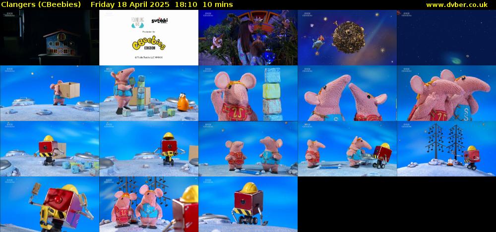 Clangers (CBeebies) Friday 18 April 2025 18:10 - 18:20