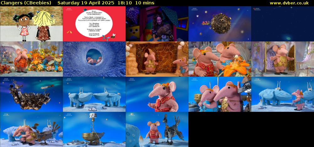 Clangers (CBeebies) Saturday 19 April 2025 18:10 - 18:20