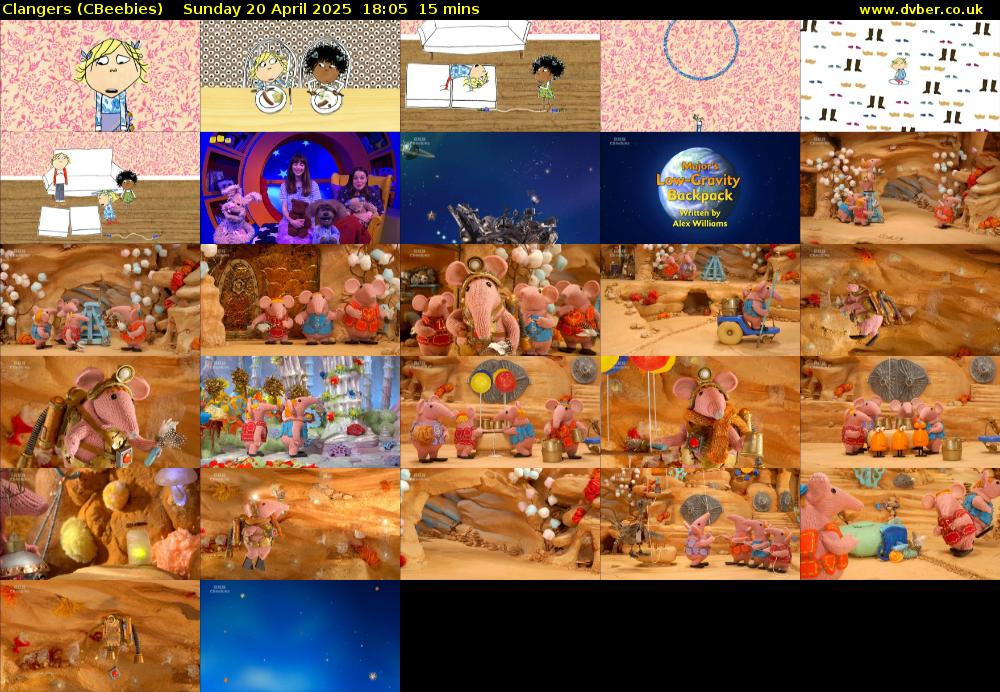 Clangers (CBeebies) Sunday 20 April 2025 18:05 - 18:20