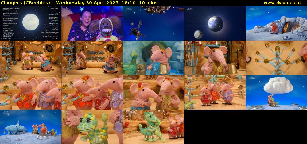 Clangers (CBeebies) Wednesday 30 April 2025 18:10 - 18:20