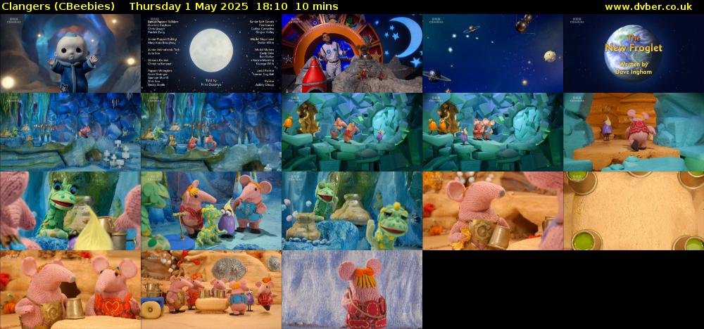 Clangers (CBeebies) Thursday 1 May 2025 18:10 - 18:20