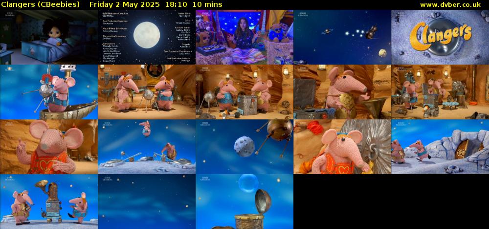 Clangers (CBeebies) Friday 2 May 2025 18:10 - 18:20