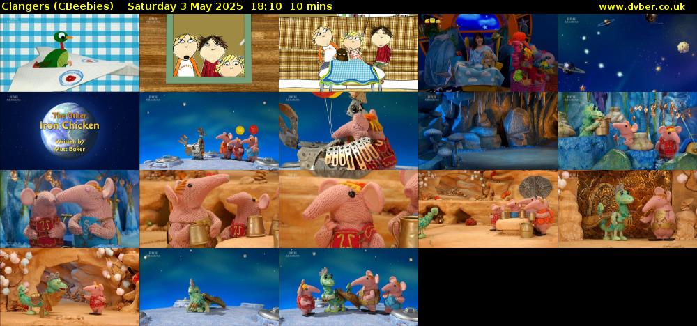 Clangers (CBeebies) Saturday 3 May 2025 18:10 - 18:20