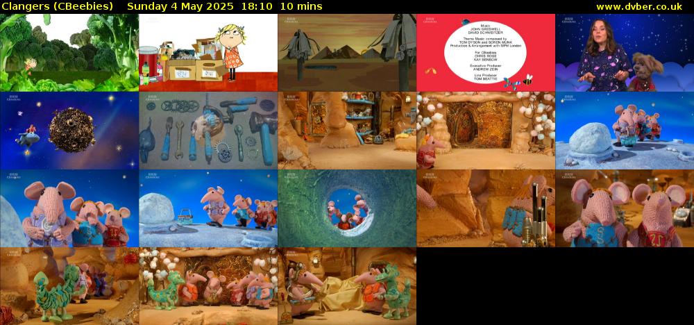 Clangers (CBeebies) Sunday 4 May 2025 18:10 - 18:20