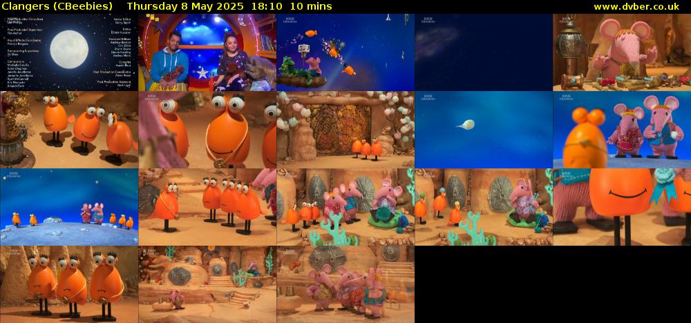 Clangers (CBeebies) Thursday 8 May 2025 18:10 - 18:20