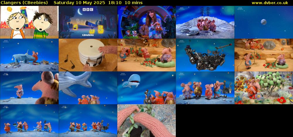 Clangers (CBeebies) Saturday 10 May 2025 18:10 - 18:20