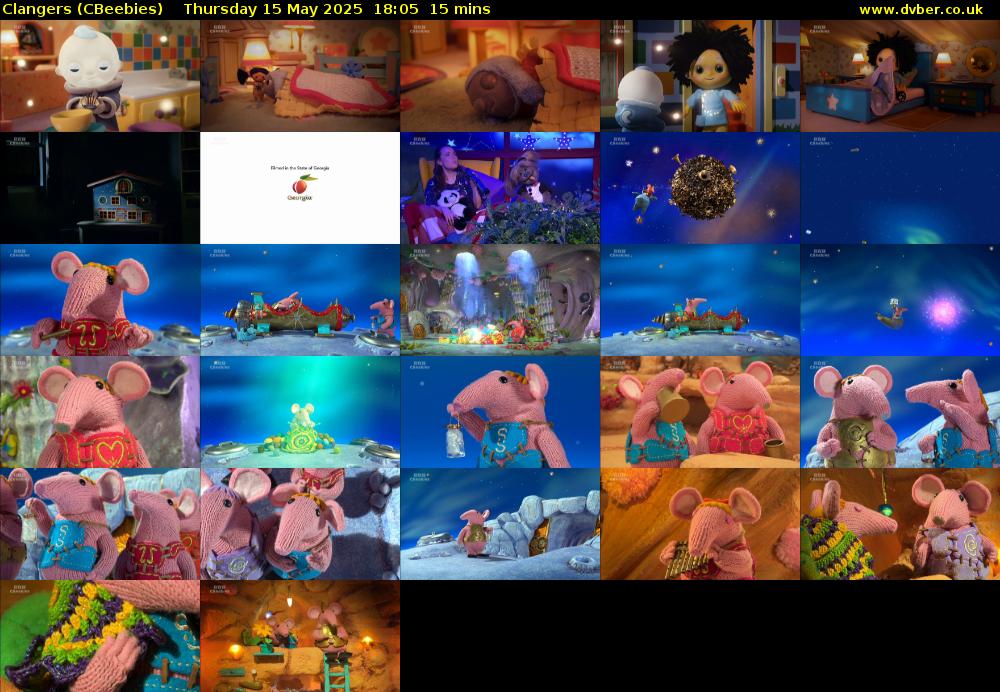 Clangers (CBeebies) Thursday 15 May 2025 18:05 - 18:20