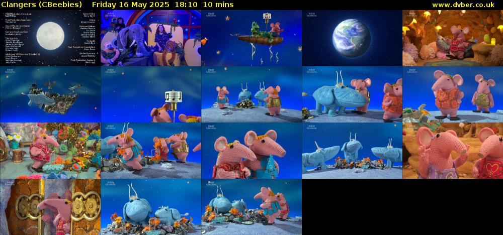 Clangers (CBeebies) Friday 16 May 2025 18:10 - 18:20