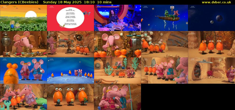 Clangers (CBeebies) Sunday 18 May 2025 18:10 - 18:20