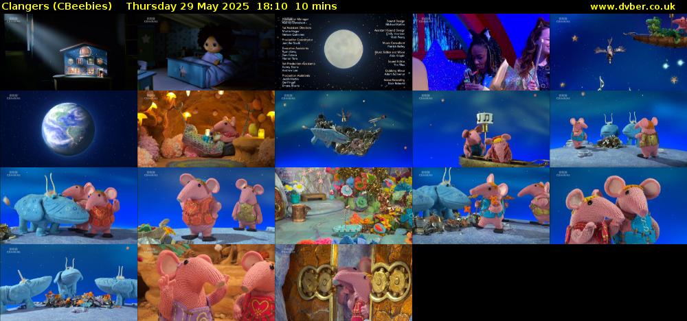 Clangers (CBeebies) Thursday 29 May 2025 18:10 - 18:20