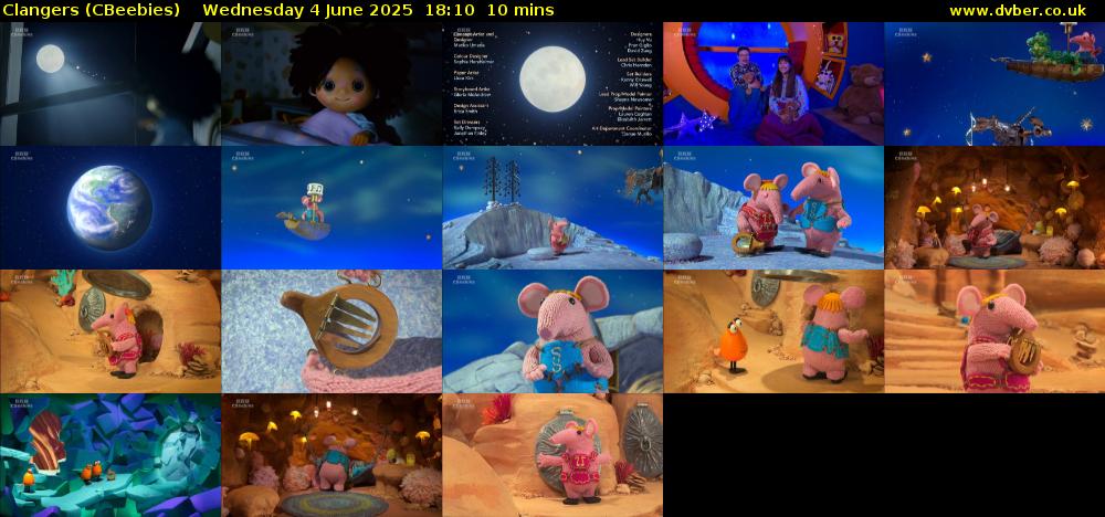 Clangers (CBeebies) Wednesday 4 June 2025 18:10 - 18:20