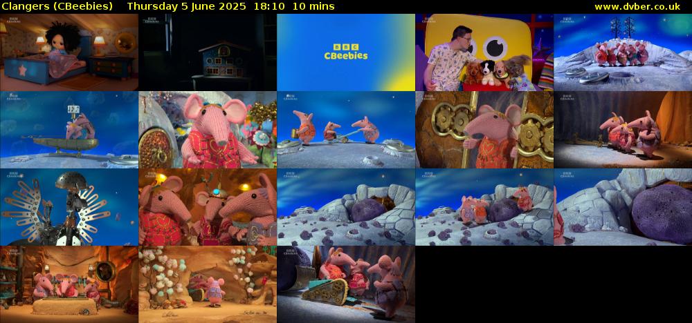 Clangers (CBeebies) Thursday 5 June 2025 18:10 - 18:20