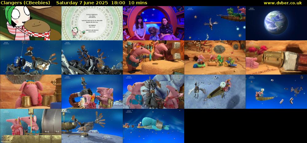 Clangers (CBeebies) Saturday 7 June 2025 18:00 - 18:10