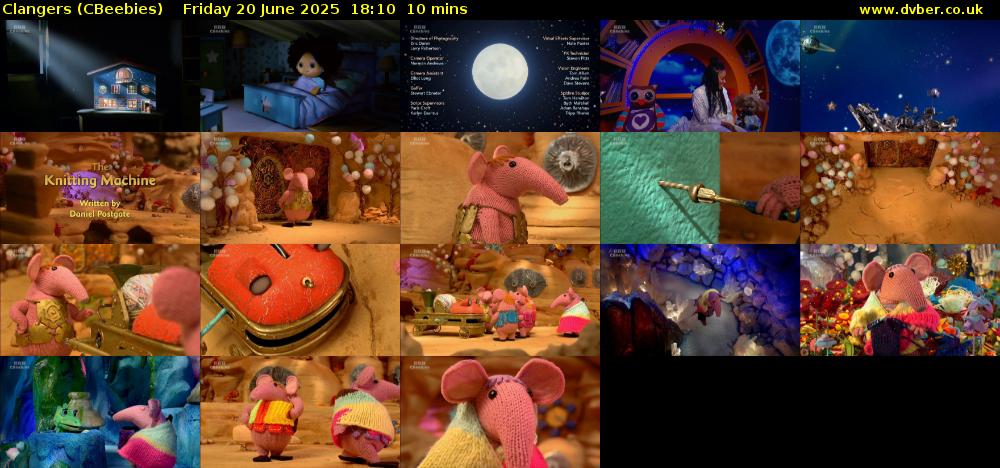 Clangers (CBeebies) Friday 20 June 2025 18:10 - 18:20