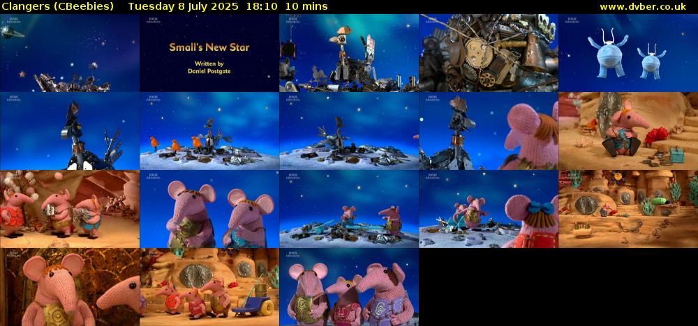 Clangers (CBeebies) Tuesday 8 July 2025 18:10 - 18:20