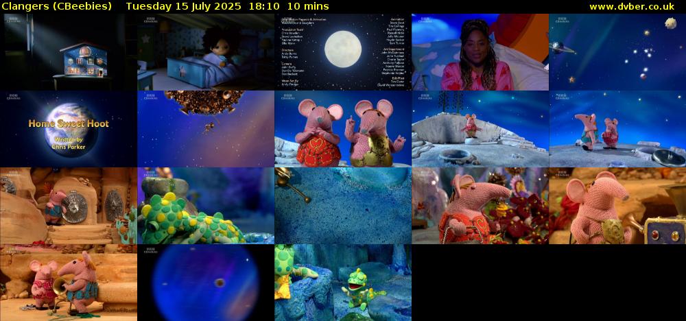 Clangers (CBeebies) Tuesday 15 July 2025 18:10 - 18:20