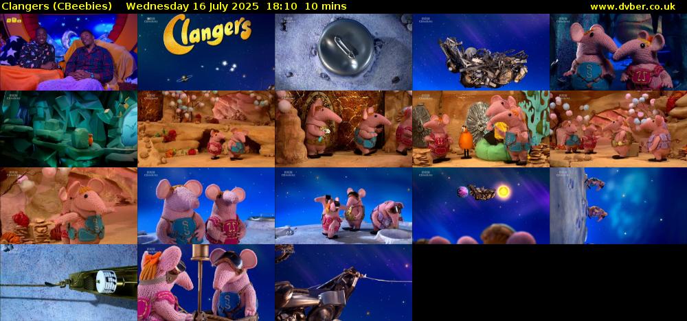 Clangers (CBeebies) Wednesday 16 July 2025 18:10 - 18:20