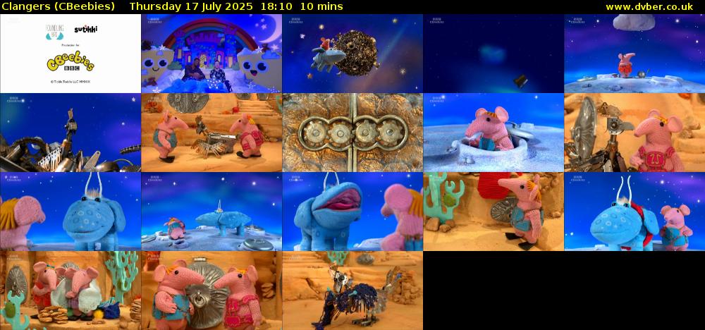 Clangers (CBeebies) Thursday 17 July 2025 18:10 - 18:20