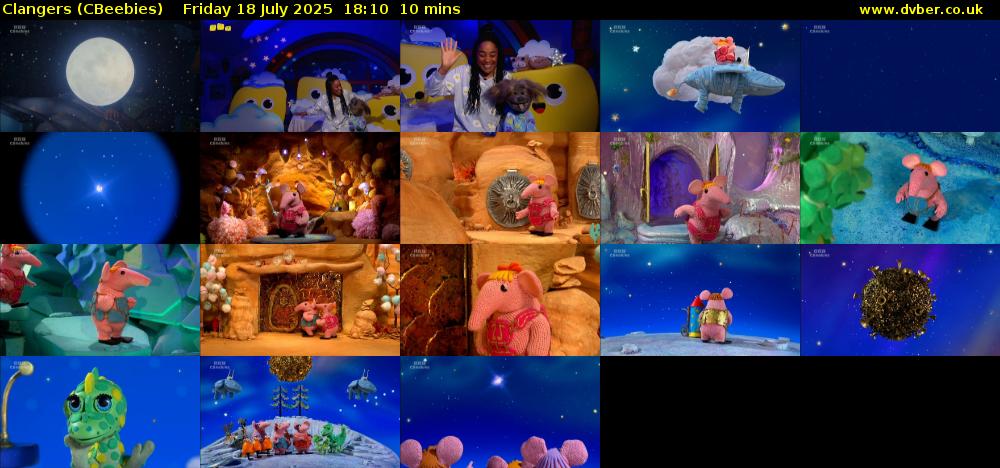 Clangers (CBeebies) Friday 18 July 2025 18:10 - 18:20