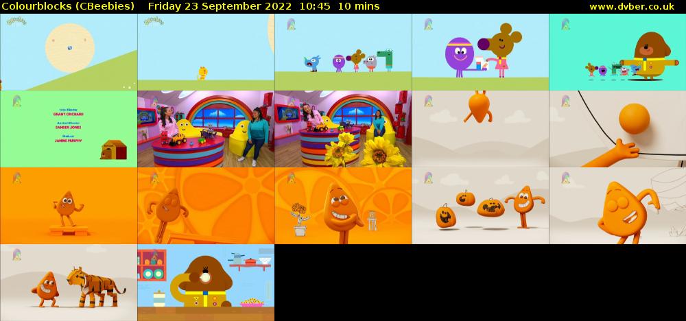 Colourblocks (CBeebies) Friday 23 September 2022 10:45 - 10:55