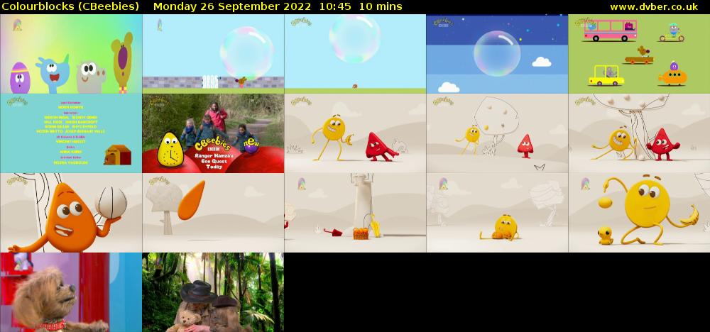 Colourblocks (CBeebies) Monday 26 September 2022 10:45 - 10:55