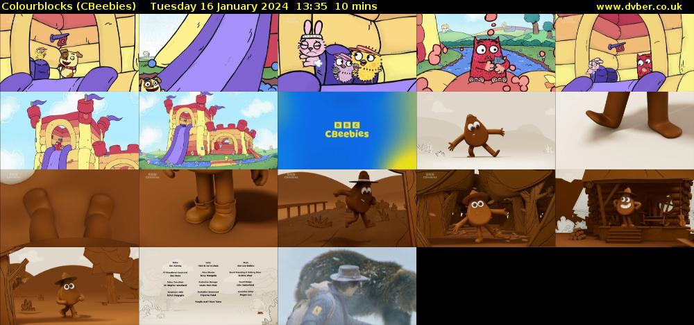 Colourblocks (CBeebies) Tuesday 16 January 2024 13:35 - 13:45