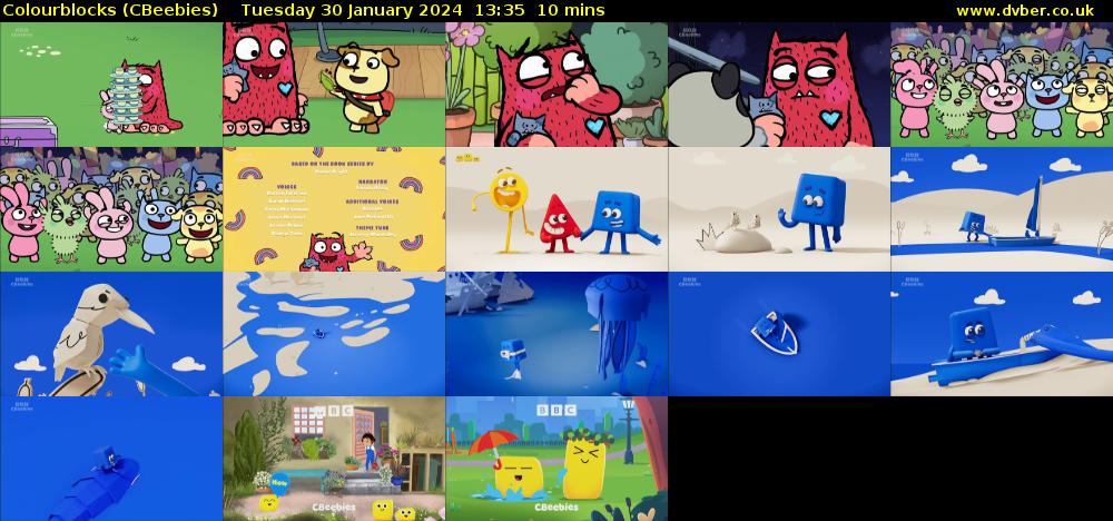 Colourblocks (CBeebies) Tuesday 30 January 2024 13:35 - 13:45