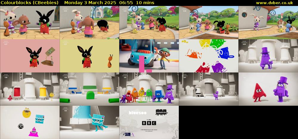 Colourblocks (CBeebies) Monday 3 March 2025 06:55 - 07:05