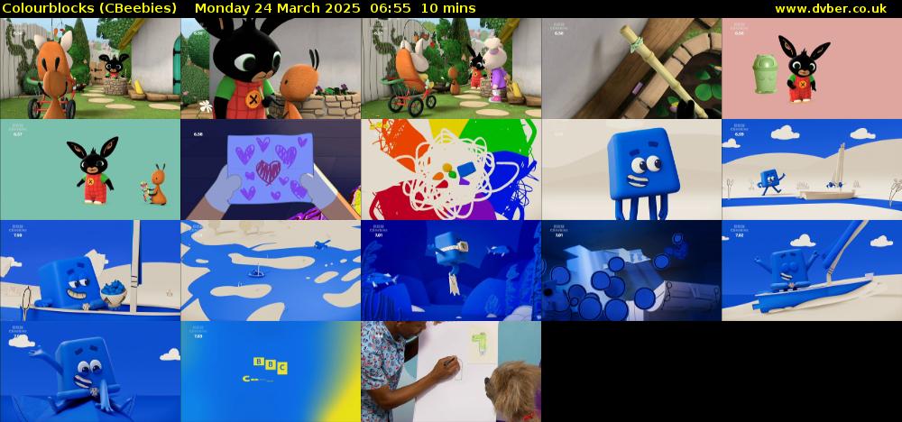 Colourblocks (CBeebies) Monday 24 March 2025 06:55 - 07:05