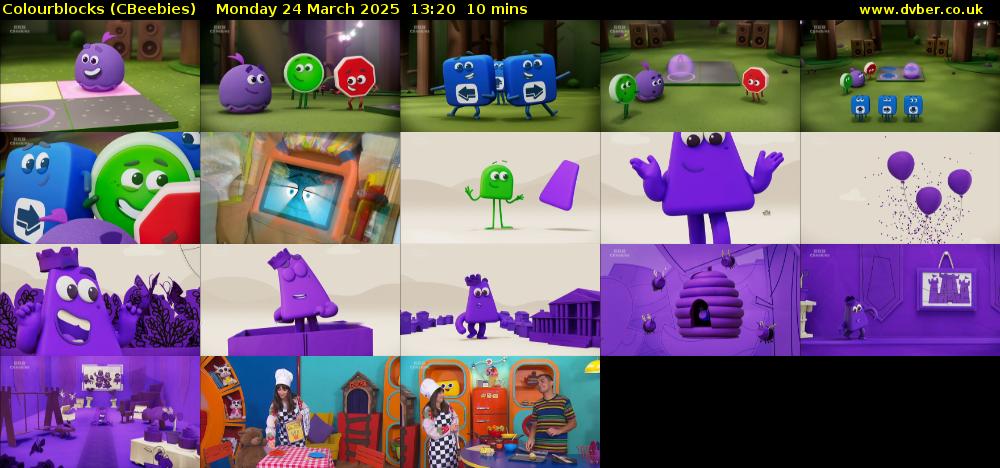 Colourblocks (CBeebies) Monday 24 March 2025 13:20 - 13:30