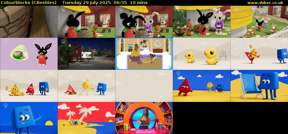 Colourblocks (CBeebies) Tuesday 29 July 2025 06:55 - 07:05